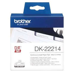 Brother DK-22214 White Continuous Paper Roll 12mm x 30.48m