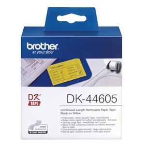 Brother DK-44605 Removeable Yellow Continuous Paper Roll 62mm x 30.48m
