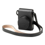 Full Leather case and strap for DMC-LX100. BLACK