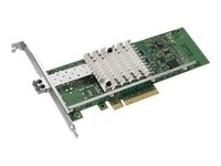 Intel E10G41BFLR 10GbE Single Port Server Adapter, X520-LR1, PCIe v2.0, Fiber, VMDq VMDc, 82599ES Controller, Intelligent Offloads, iSCSI, FCoE, NFS