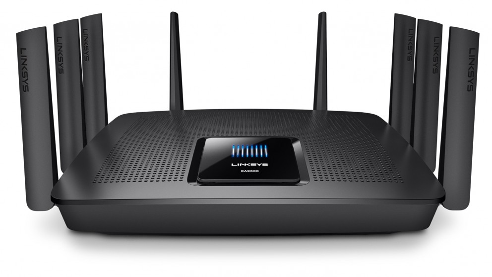 LINKSYS WIRELESS  AC5400 TRI BAND MU-MIMO ROUTER, GbE(8),USB 3.0(1),USB 2.0(1), ANT(8), V1