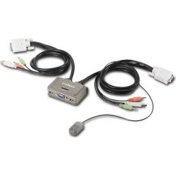 Edimax 2-Port USB KVM Switch with Cables and Audio Support