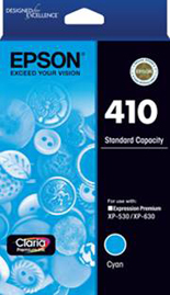 EPSON 410 STD CAP CLARIA PREMIUM CYAN INK CART XP-530 XP-630