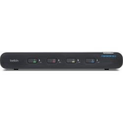 BELKIN 4-PORT SECURE 1 HEAD DP/HDMI UNIVERSAL KVM SWITCH WITH CAC, 3YR WTY