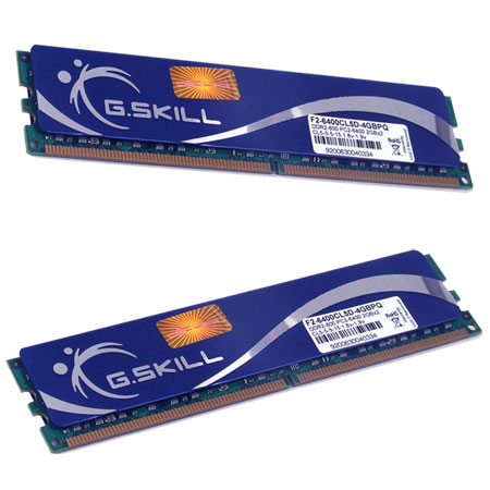 G.skill 4GB(2GB X 2) DDR2-800 PC2 6400  CL 5-5-5-15 1.8 ~ 1.9 Volts