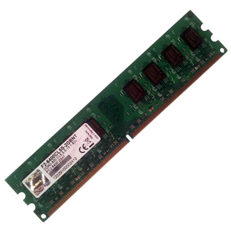 G.skill 2GB(2GBx1) DDR2-800 PC2 6400  CL 5-5-5-15 1.8 Volts