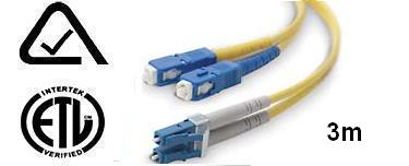 3M Single Mode LC/SC Duplex Fiber Patch Cable 8.3/125