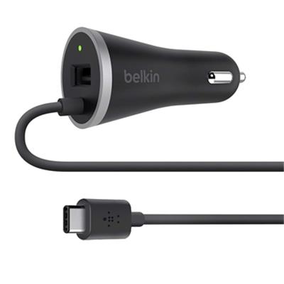 Belkin 15W Hardwired USB-C Car Charger + USB-A Port