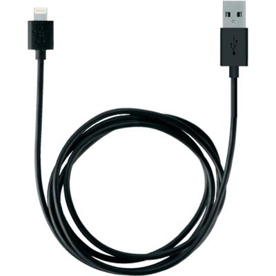 BELKIN LIGHTNING CHARGE/SYNC CABLE, 2M, BLACK, 1 YR WTY