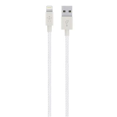 Belkin F8J144BT04-WHTMIXIT Metallic Lightning to USB Cable (4' White)