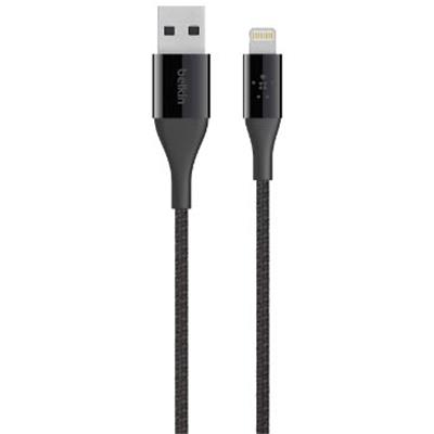 BELKIN LIGHTNING CHARGE/SYNC CABLE, 1.2M, DUPONT KEVLAR, BLACK, 5YR WTY