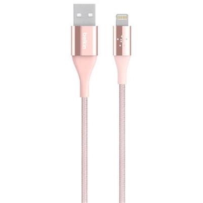 BELKIN LIGHTNING CHARGE/SYNC CABLE, 1.2M, DUPONT KEVLAR,, ROSE GOLD, 5YR WTY