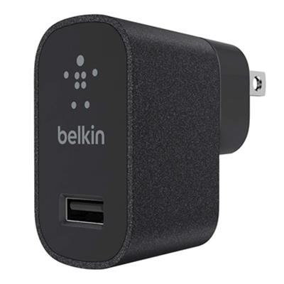 BELKIN MIXITUP 2.4A WALL CHARGER,USB (1), METALLIC BLACK, 2YR WTY