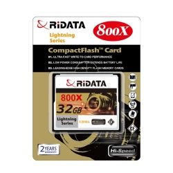 Ridata 32GB 800X Lightning Series UDMA CF CompactFlash Card (RDCF32G-800X-LIG)