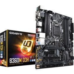 GIGABYTE B360M D3H MB, 1151, 4xDDR4, 6xSATA, 1xM.2, USB3.1, uATX, 3YR