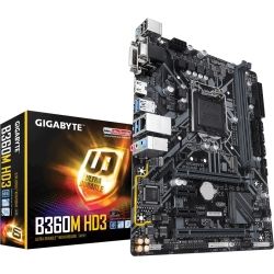 GIGABYTE B360M HD3 MB, 1151, 2xDDR4, 6xSATA, 1xM.2, USB3.1, uATX, 3YR