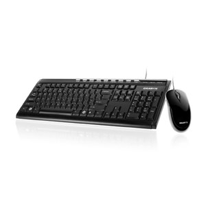 Gigabyte KM6150 Elegant Multimedia USB Keyboard and Mouse, 9 Media and Internet Hot Keys, Laser engraved Printing keys