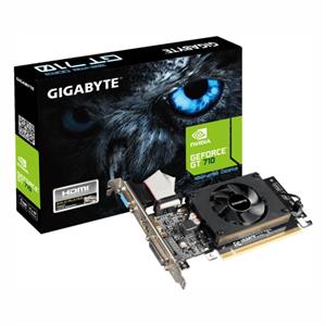 Gigabyte NVIDIA GeForce GT 710; 1GB GDDR3; 954MHz; 128bit; DUAL-LINK DVI-D/D-DUB/HDMI; PCI-E 2.0; LP