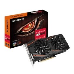 Gigabyte AMD Radeon RX 580 Gaming 8GB DDR5 PCIe Video Card 8K 7680x4320 5xDisplays DVI HDMI 3xDP 1365/1340 MHz RGB Windforce 2X CrossFire Eyefinity