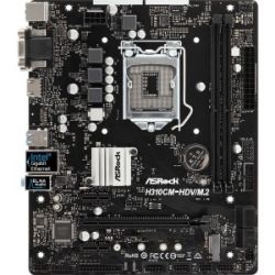 ASRock Intel H310 Chipset, micro ATX, PCIe x16, M.2(1 SSD), HDMI, DVI-D, D-Sub, USB 3.1, Intel I219V, 3yr Wty