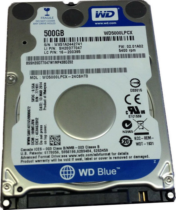 WD Blue 500GB SATA3 7mm 2.5