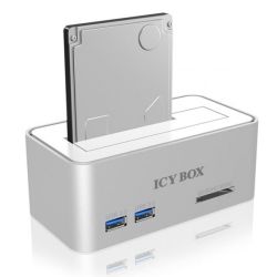 Icy Box IB-111HCr-U3 Hard disk docking station for SATA HDDs and SSDs with USB 3.0 and a Card reader