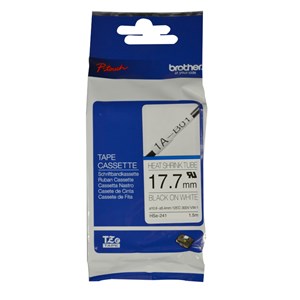 Brother 17.7mm Black on White Heat Shrink Tube Cartridge (Compatible with PT-E300VP)
