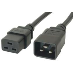 0.5mtr 15A Power Extension Cable IEC-C19 to IEC-C20