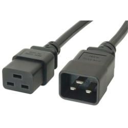 2mtr 15A Power Extension Cable IEC-C19 to IEC-C20