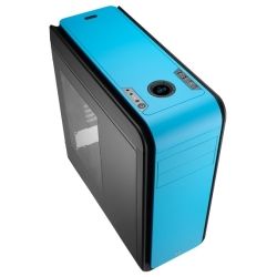 AeroCool [4713105952742] MT Mid Tower Gaming Case, DS 200, ATX/mATX, 2x USB3, No PSU, Fan Controller, Blue, Window