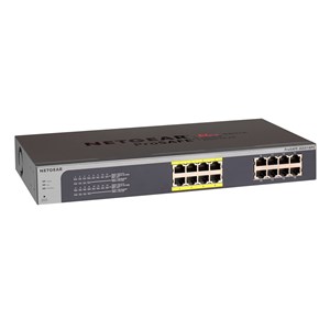 NETGEAR JGS516PE ProSAFE Plus 16-Port Gigabit Rackmount Switch with 8 PoE