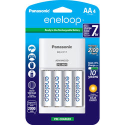 4-pack Eneloop AA Battery Plus 4 Position Charger