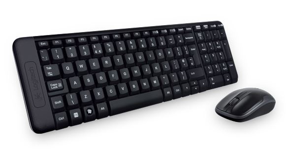 Logitech MK220 Wireless Keyboard & Mouse Combo Much smaller design, same keys 2.4 GHz 128-bit AES encryption Fewer battery hassles