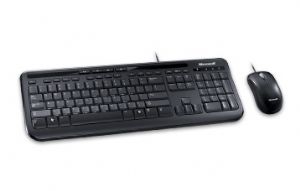 Microsoft Wired Desktop 600 K&M USB Black Mouse & Keyboard Combo - Retail Pack