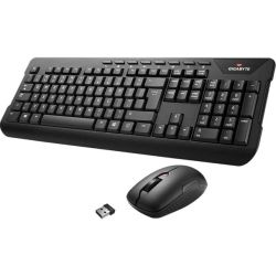 Gigabyte Wireless Keyboard and Mouse combo, 2.4Ghz Wireless tech, spill-resistant, 1300dpi Ergoromic Optical Mouse