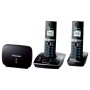 PREMIUM DECT W. 'DOUBLE THE DISTANCE' REPEATER EASY TO READ FULL COLOUR SCREEN TAM -    TWIN HANDSET