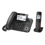 1 Corded phone and 1 cordless handset