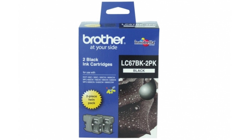 Brother MFC-490CW/790CW/990CW/5490CN/5890CN/6490CW/6890CDW / DCP-385C/585CW/6690CW Twin Pack Black Ink