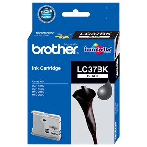 Brother LC-37BK Black Ink Cartridge - 350 pages