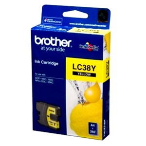 Brother LC-38Y Yellow Ink Cartridge - 260 pages