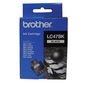 Brother LC47BK Black Ink Cartridge (0.5K) - GENUINE