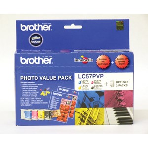 Brother LC-57 Photo Value Pack (LC-57 BK / C / M / Y + 40 Sheets 6