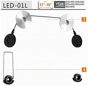 Brateck LED-01L Ultra Slim Wall Mount for LED & Thin LCD Screen Size 42 - 70