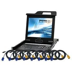 ServerLink 17 inch LCD Drawer 8 Port KVM with Cables