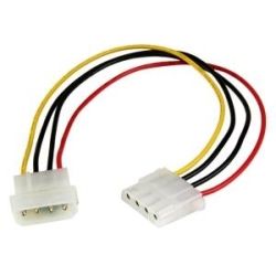 StarTech 12 inch Molex LP4 Power Extension Cable M/F