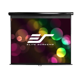 Elite Screens 109 16:10 Pull Down Screen Manual, Wall/Ceiling Mount Black CASING