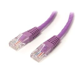 15m Cat5e Purple Molded Patch Cable