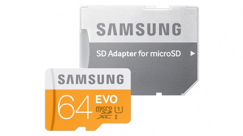 Samsung Memory Card microSDXC 64GB, UHS-I EVO, Up To 48MB/s, 10 Year Warranty