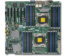 Supermicro DP E5-2600 v3/v4, 24x DDR4 RECC,  SAS3 via LSI3108, 4xGbE, C612, 2x PCIe x 16, E-ATX
