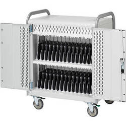 30-Unit Laptop Storage Cart with Rear Doors & Power Manager